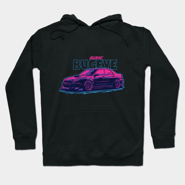 Subie Bugeye JDM Sport Car Hoodie by JDM-Rey